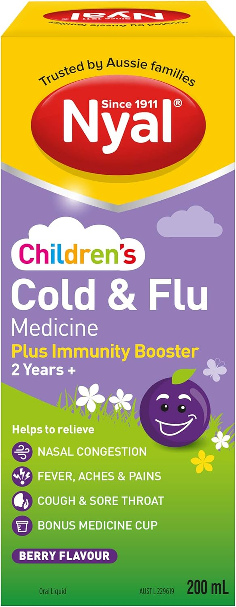 Nyal Nyal Childrens Cold&Flu Medicine 200Ml, 200 Milliliters image number 1