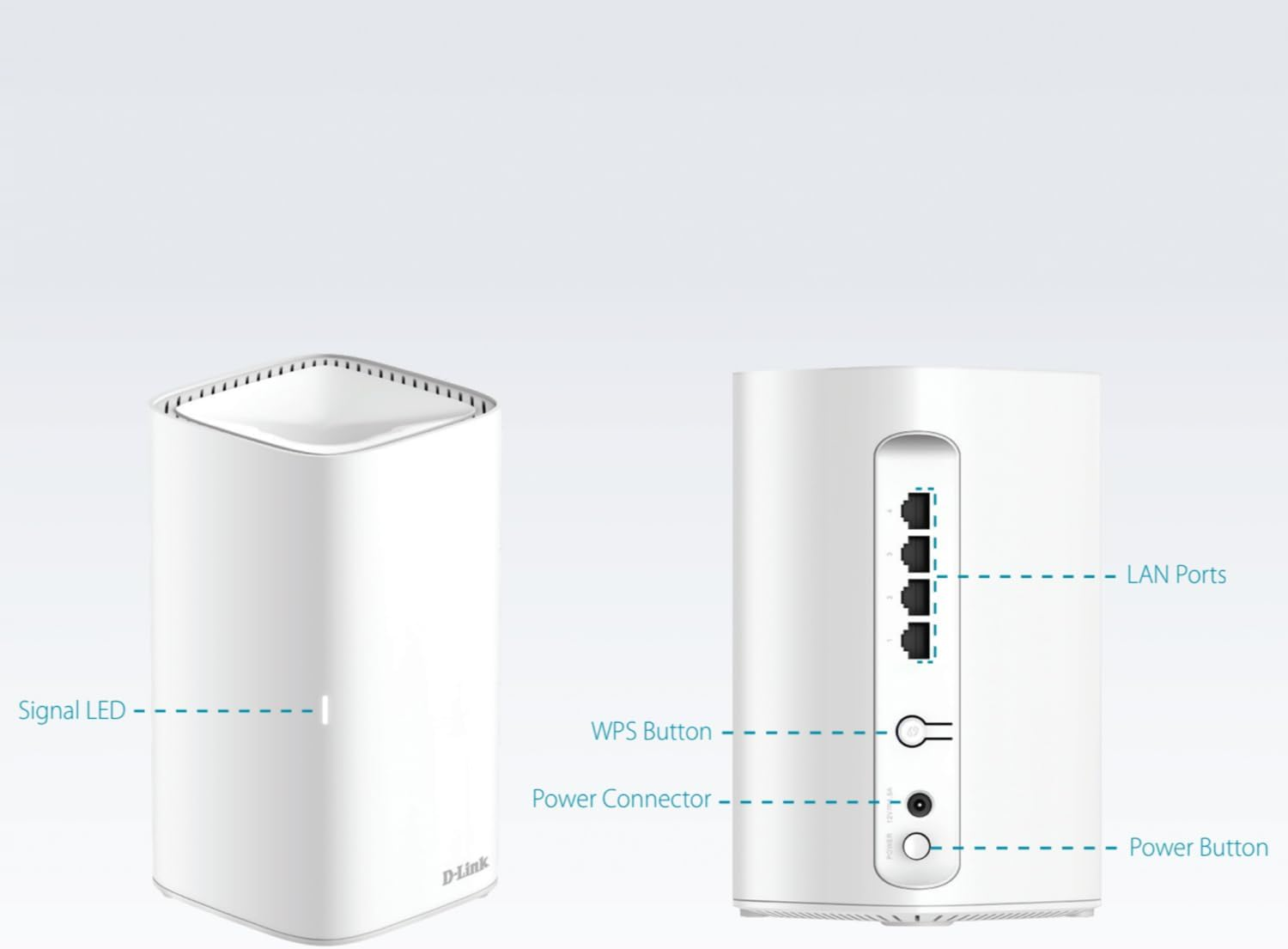 D-Link AC1900 Desktop Wi-Fi Range Extender - Dual-Band, Wi-Fi Internet Booster, WPA3 Security, 4 Gigabit Ports, Compatible with All Existing Routers image number 5