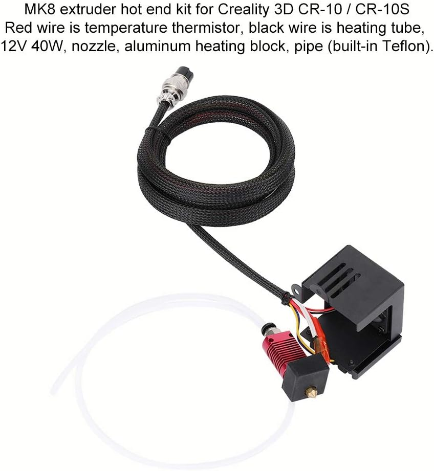 3D Printer Ender 3 Replacement Parts,3D Printer Stainless Steel J-Head Hotend Extruder + Spray Nozzle Kit for Creality CR-10/10S/S4/ 3 Hotend Assembled Ender for Creality 3D Printing Printer image number 4