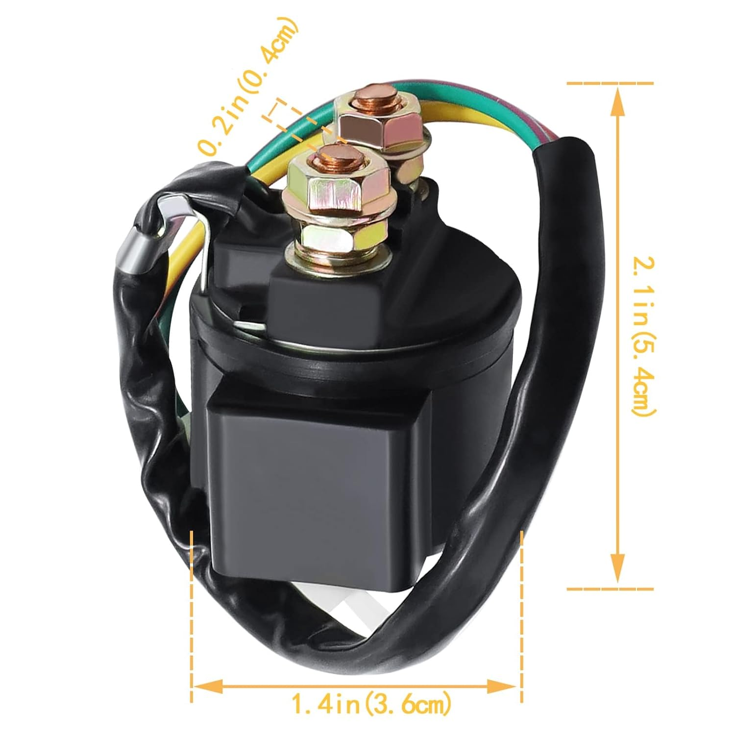 GY6 Starter Solenoid Relay for 4-Stroke 110Cc 125Cc 150Cc 50Cc 200Cc 250Cc 70Cc 90Cc ATV Dirt Bikes Scooters Taotao Go Kart Dne Buggys Quad 4 Wheelers Pit Bike Moped Roketa SSR Sunl Coolster