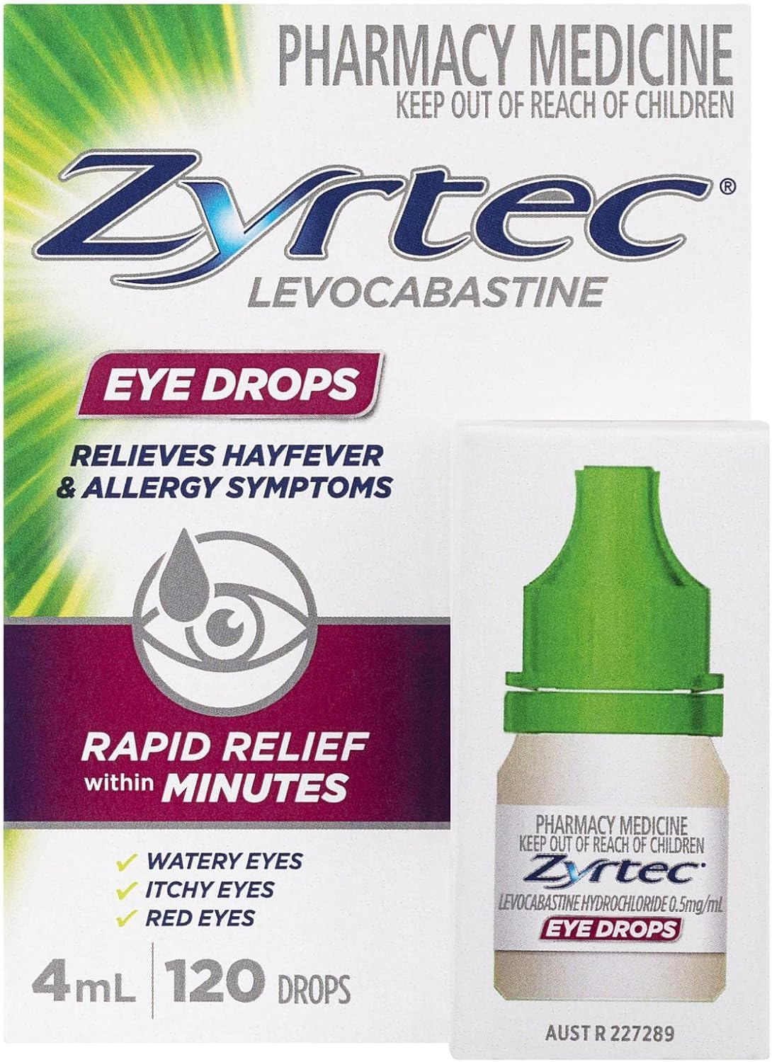 Zyrtec Levocabastine Eye Drops, 4 Milliliters image number 4