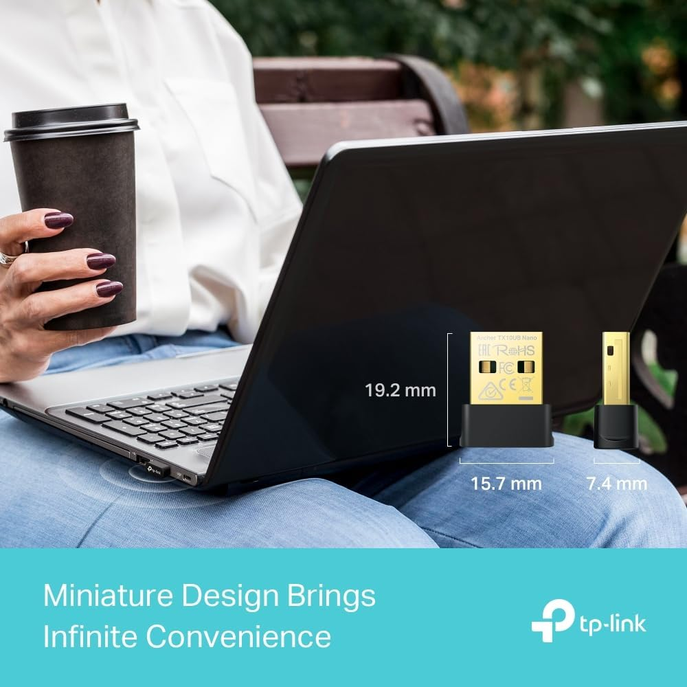Tp-Link AX900 Wi-Fi 6 Bluetooth 5.3 Nano USB Adapter, 5Ghz, Lower Latency Gameplay, WPA3 Security, Nano-Size, Easy Setup & Flexible Design, Windows 11/10 Compatible(Archer TX10UB Nano) image number 6