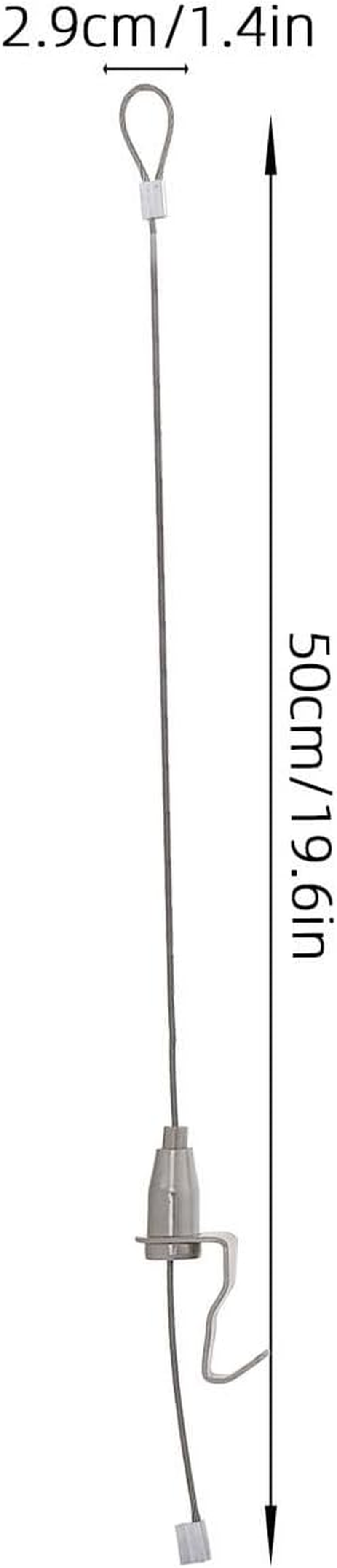 OSALADI 10 Sets Picture Rail Hook Picture Hooks Art Hanging Kit Wire Kit Wire Hanger Hooks for Hanging Pictures Picture Wire Hanging Kit Picture Rail Hanging System Steel Wire image number 4