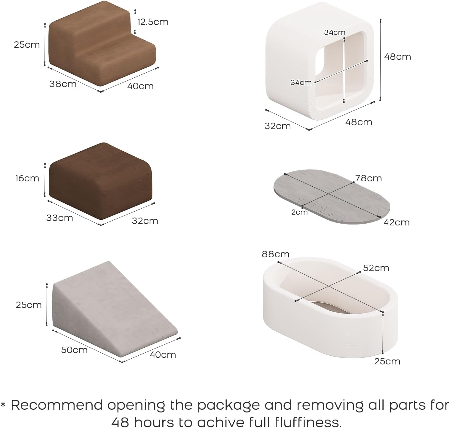 Banasuper 6-Piece Kids Climbing Foam Blocks Playset - with Ball Pit for Toddlers Crawling, Sliding and Playing Indoor (Balls Not Included), Soft Foam Climbing Toys image number 3