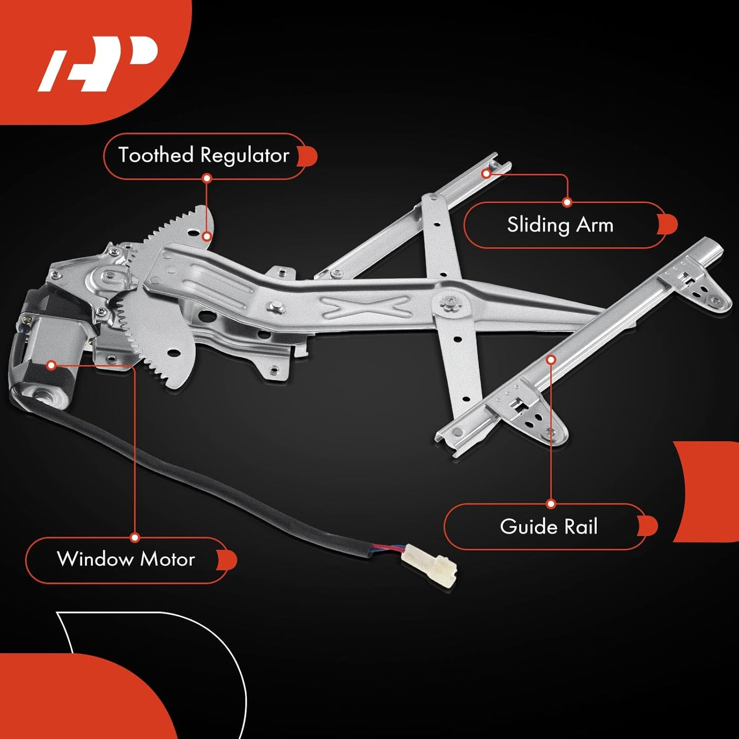 A-Premium Electric Power Window Regulator with Motor Compatible with Toyota Camry 1997-2001 Sedan Rear Right Passenger Side image number 3