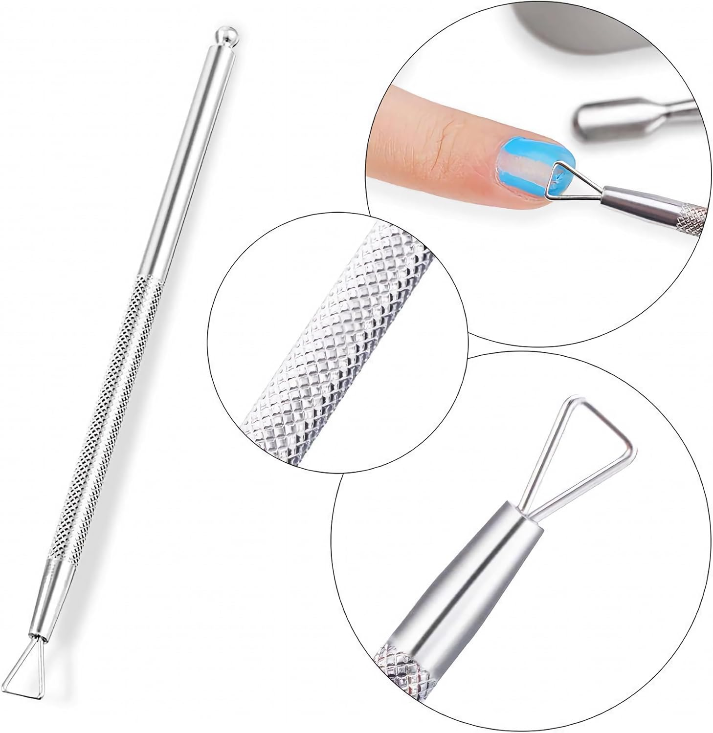 7 Pcs Cuticle Trimmer Cuticle Remover with Cuticle Pusher Tools Kit, Professional Stainless Steel Nail, Cuticle Clippers, Cuticle Pusher, Nail Cuticle Trimmer, Manicure and Pedicure Kit, Nail Tools image number 3