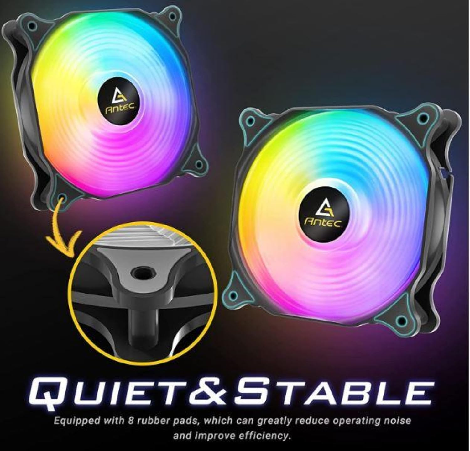 Antec Neon 12 ARGB Full Spectrum ARGB Lighting and Efficient Cooling Case Fan, 120 Mm (Pack of 3) image number 3