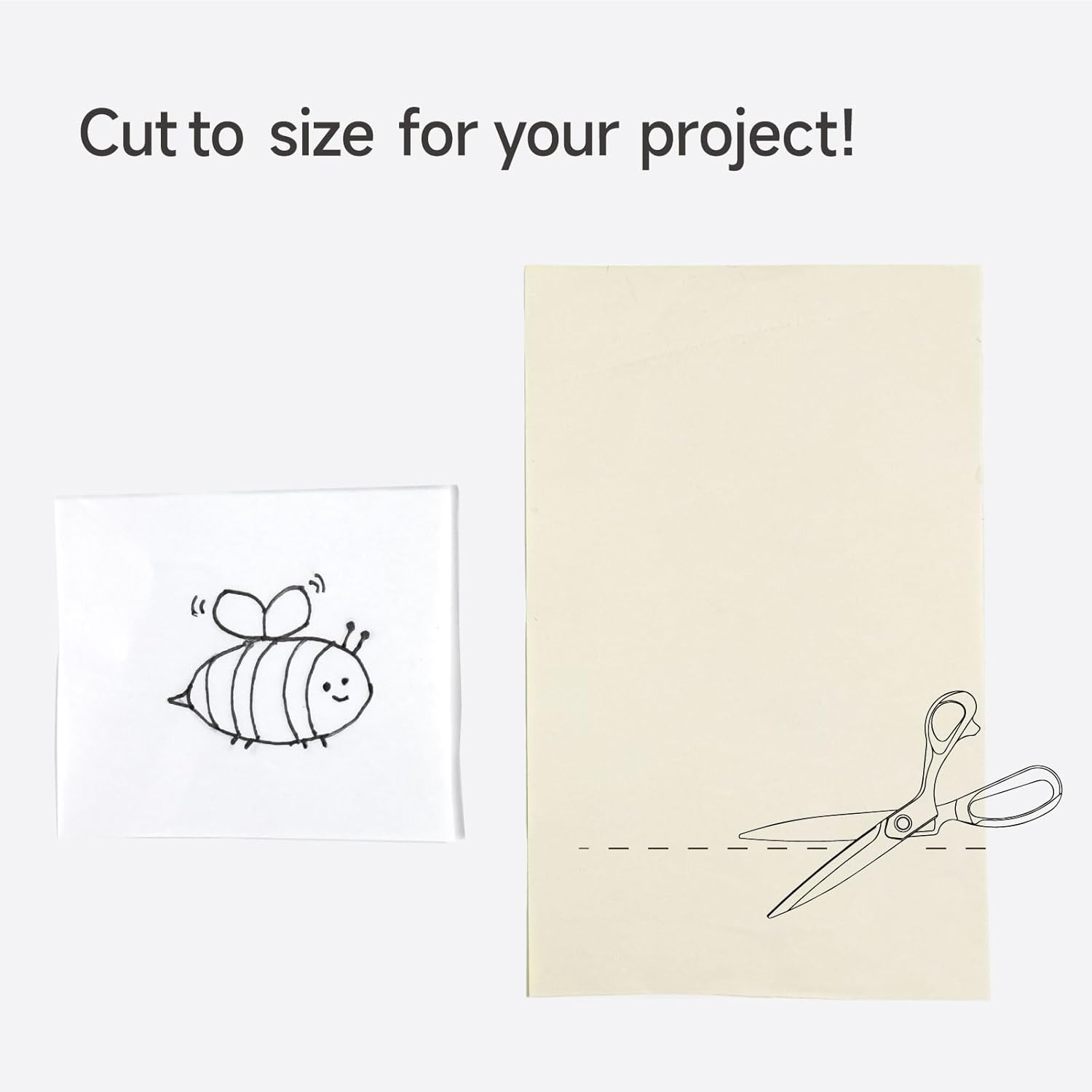 KEARING Tracing Paper for Sewing - Large 82 X 57Cm, 1 X Yellow and 1 White Fabric Tracing Paper for Dressmaking, Embroidery and Crafts, Works with Tracing Wheel image number 3