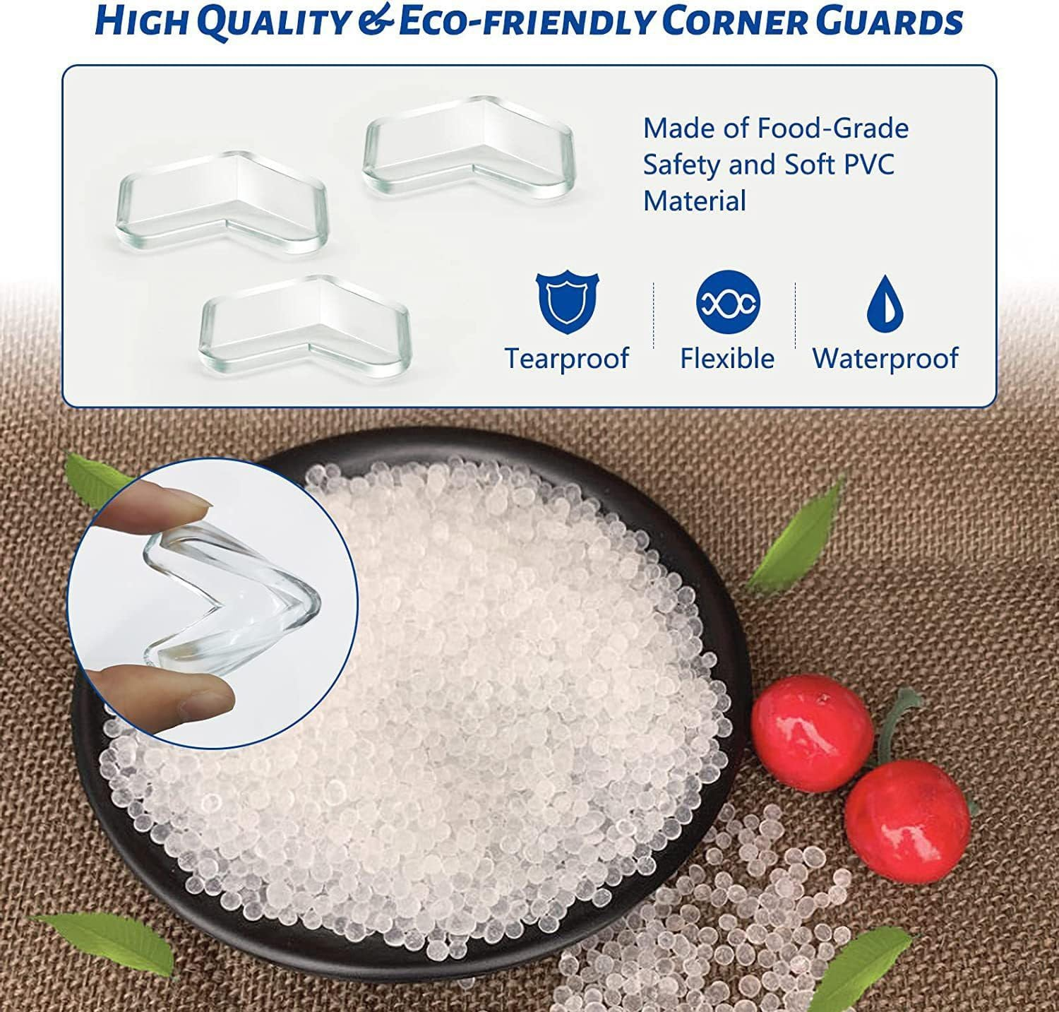 WENPENG Baby Corner Protector, Clear Corner Protectors for Furniture Corner Protectors Corner Guards Baby Proof Corner Covers Baby Safety (12 PCS (6 round + 6 L-Shpae)) image number 4