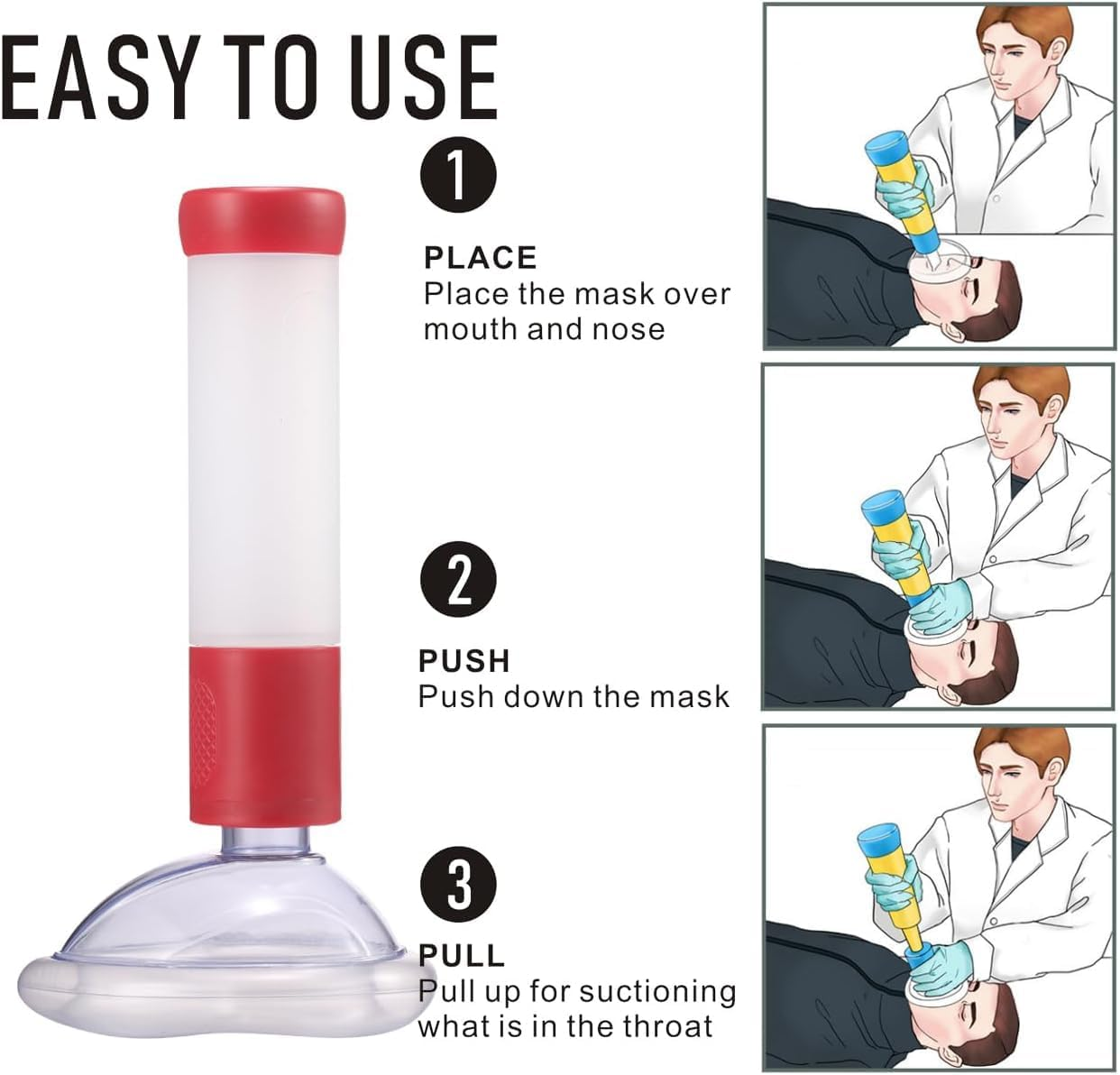 Effective Assist Device Works for Removing Foreign Material, Portable Suction Device for Children and Adults, Safe and Effective in Clearing Blockages(Reusable) image number 3
