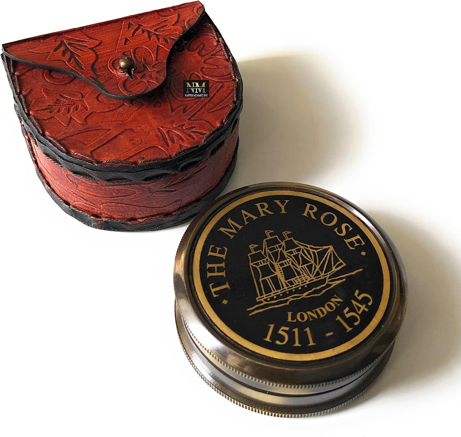 Engraved Compass, Customized Brass Compass for Anniversary, Birthday, Graduation Day, Confirmation Gift, Valentine Gift, Parting Gift, Sailor Gift image number 5