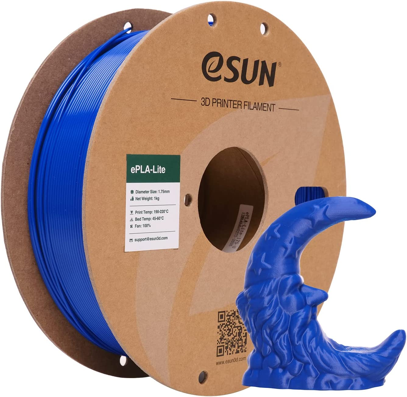 Esun PLA Filament 1.75Mm, 3D Printer Filament Upgraded PLA Filament, Dimensional Accuracy +/- 0.03Mm, 1KG Spool (2.2 LBS) 3D Printing Filament for 3D Printers,Black