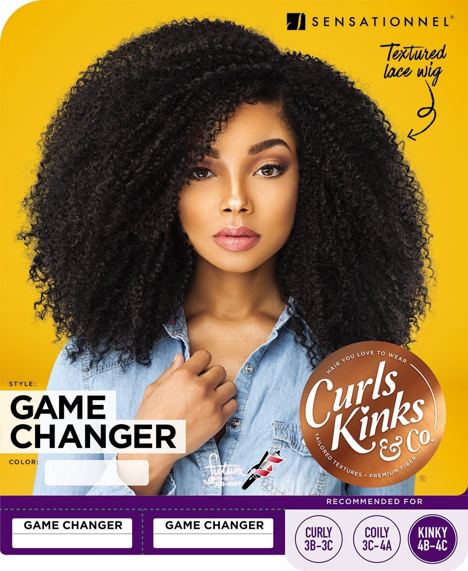 (1B) - Sensationnel Curls Kinks & CO KINKY 4B-4C Empress Lace Edge Wig - GAME CHANGER (1B [Off Black]) image number 5