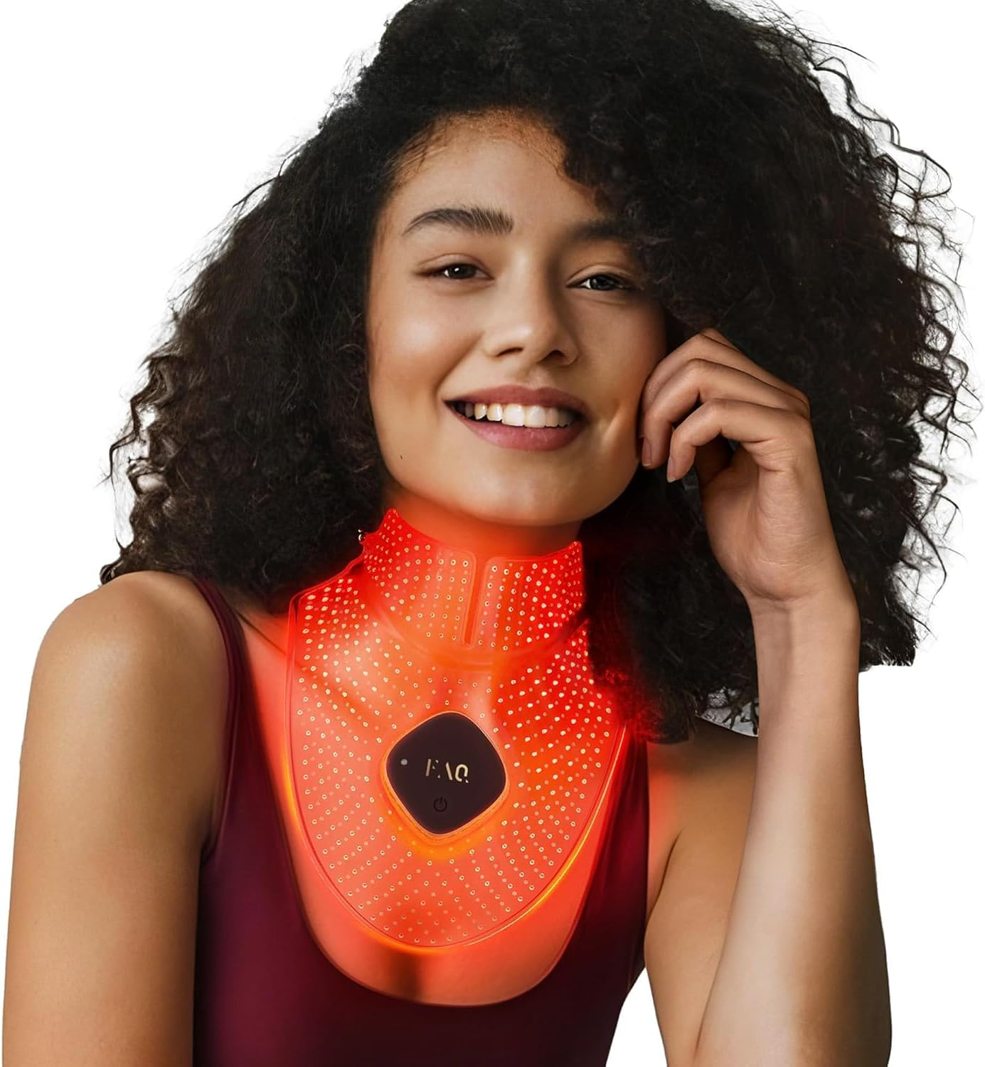 FAQ 211 Wearable Silicone Anti-Aging NIR + 7 LED Light Therapy Neck & D&eacute;collet&eacute; Mask - Luxury Skincare for Lines & Wrinkles - Wireless & Lightweight - Flexible-Fit & Full Coverage - Beauty Skin Care image number 2