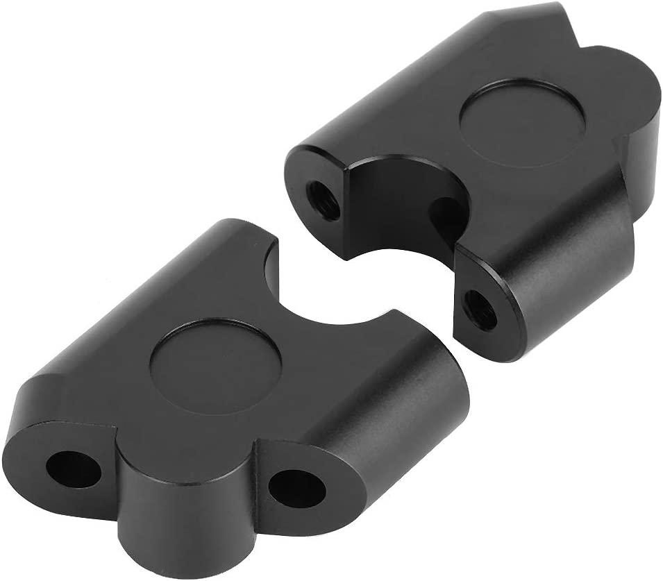 Universal 22Mm Motorcycle Handle Bar Riser Clamp, Back Move Mount Adapter with Plating (Black) - Chrome image number 4