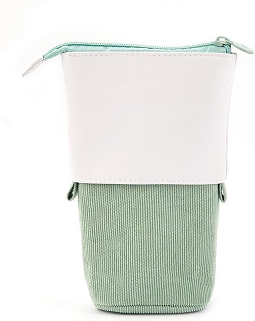 AIMALL South Korea Cute Simple Telescopic Pen Holder, Stretchable Canvas Pencil Bag, Pull-Down Design, Ideal for School and Office Supplies
