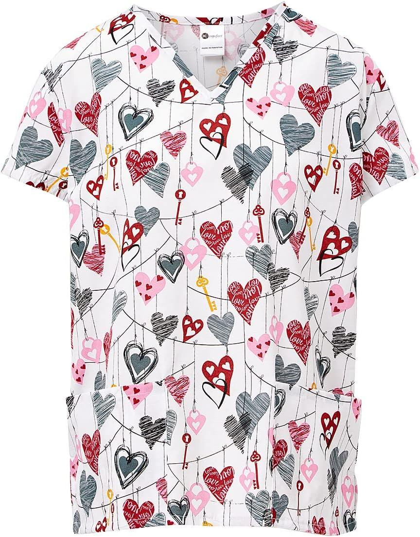 24|7 Comfort Scrubs Women'S 24/7 Comfort V-Neck Scrub Top with Pockets image number 2