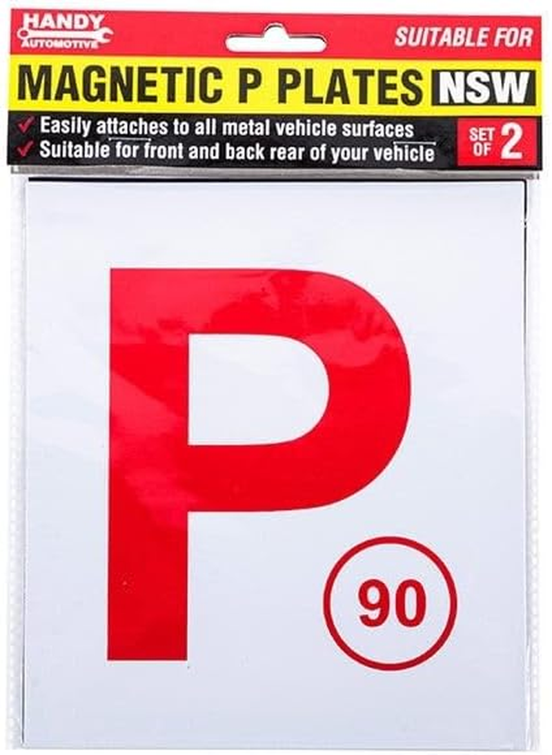 Handy Automotive VIC and WA Reversible P Plate, Red/Green (Pack of 2)