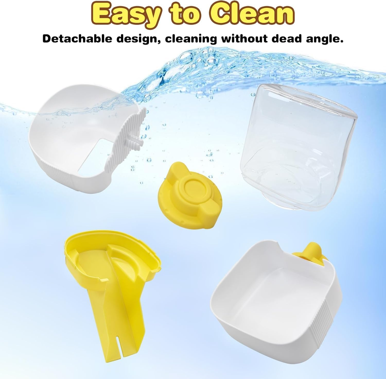 Pet Hanging Automatic Feeder and Waterer Set, Automatic Gravity Rabbit Feeding Station Waterer Set, Cage Cat Food Bowl Feeding Station for Puppy Kitten Chinchilla Hedgehog Guinea Pig Ferret image number 5