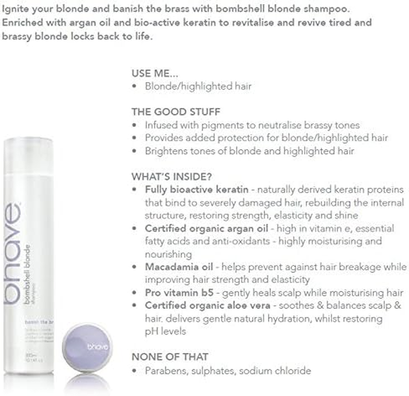 Bhave Bombshell Blonde Shampoo 300Ml image number 1