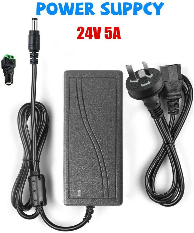 Universal AC DC Power Supply Adapter Charger (AC 100-240V to DC 24V 5A Plug 5.5X2.1Mm) for Household Electronics, Router, Speaker, Tablet, LED Strips, Webcam, Camera, USB Hub, TV Box, and More image number 4