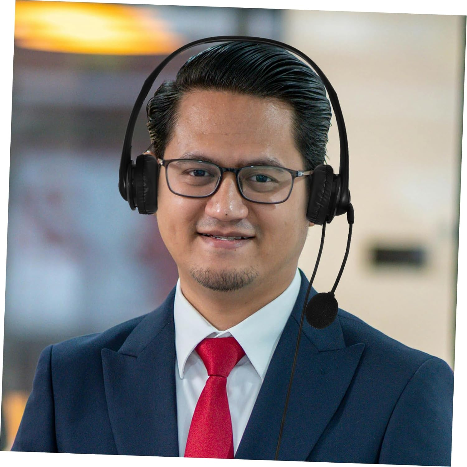 STAHAD Noise Canceling Headphones for Office Use Wire Control for Computer and Call Center Featuring USB Headset Microphone for Communication during Online Classes Business Calls image number 6