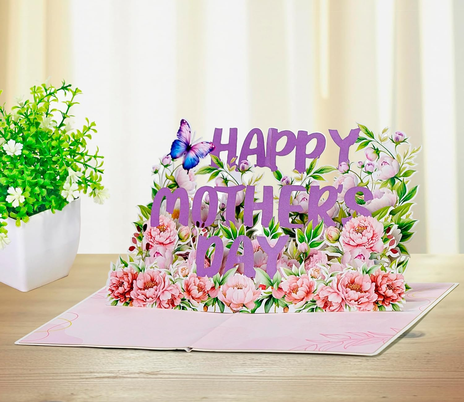 CUTPOPUP Mothers Day Card Pop Up, 3D Birthday Greeting Card, Mother'S Day Card for Women, Mom, Wife, Grandma, Daughter (Mothersdaytext Peony) image number 4