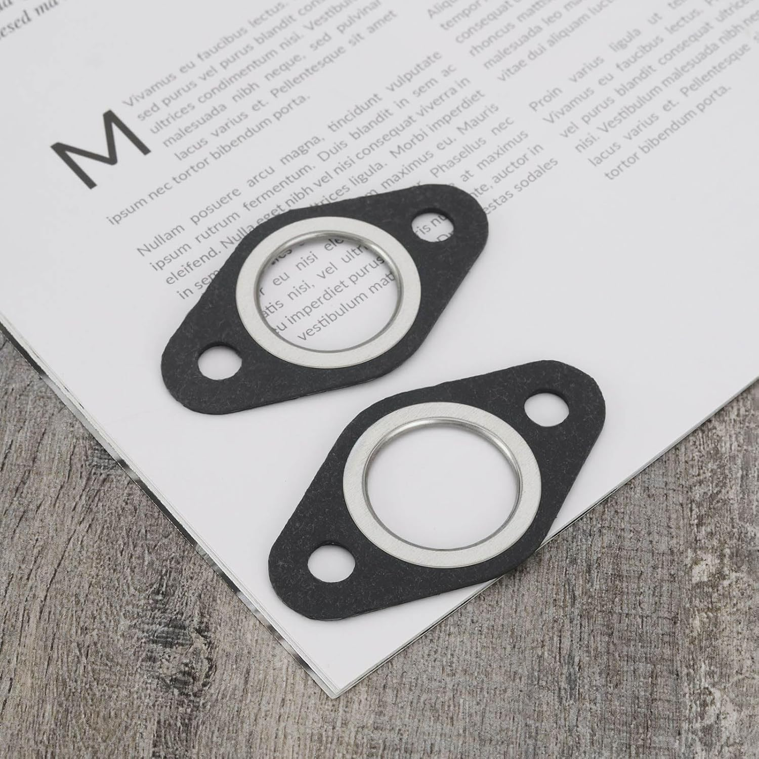OTOTEC 10Pcs Exhaust Manifold Gasket 25Mm ID Muffler Noise Reduction Seal Gasket Compatible with 50Cc 2-Stroke Scooters Motorcycles Compatible with MBK Booster image number 1