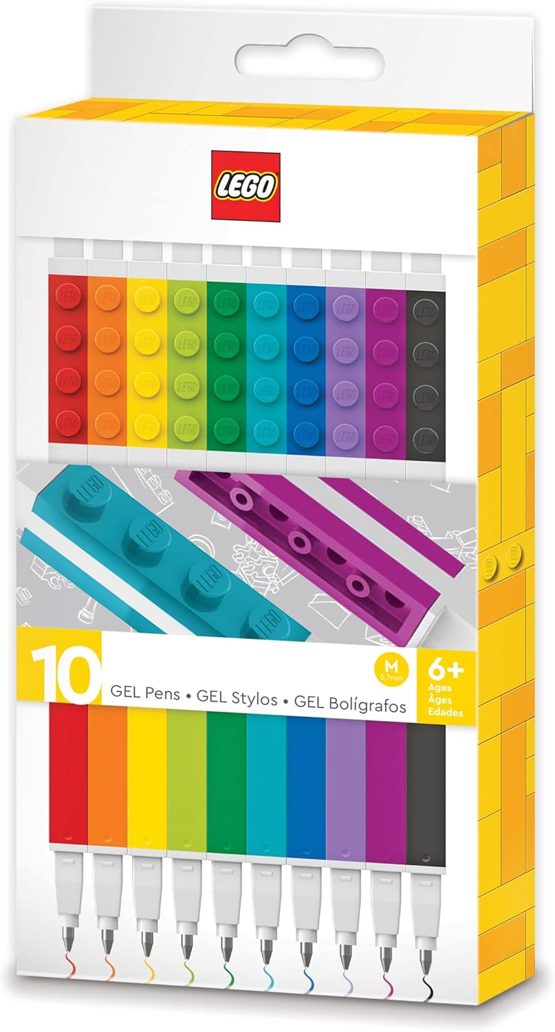 IQ  Gel Pen Set for Children - Creative Drawing with Quick-Drying Gel Pens Set and  Plate, Children'S Stationery and School Supplies - Fine Tip 0.5, Pen Set with 10 Colours