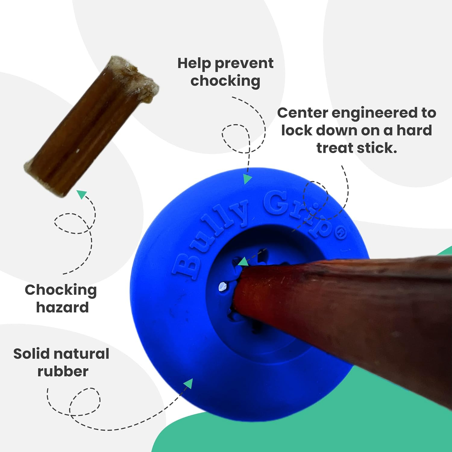 Bully Stick Holder for Dogs -Large Size - Interactive Dog Toy, Dog Treat Holder, Slow Feeder, Treat Dispenser, Chew Toy and Dog Safety Device image number 2