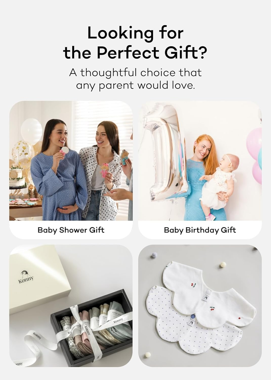 Konny Baby Bib 5-Pack Reversible Soft and Absorbent Bandana for Drooling and Teething Newborn Boys Girls Baby Essentials image number 1