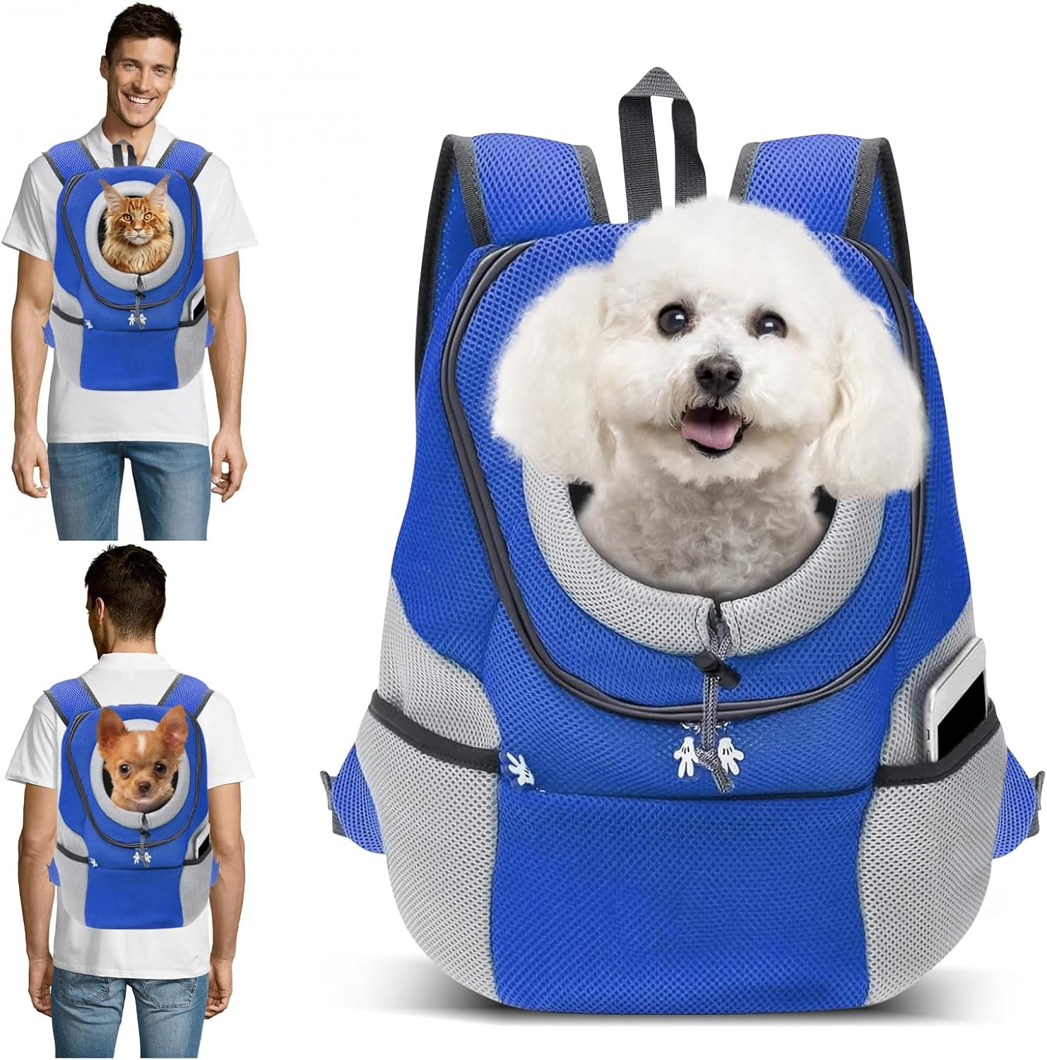 PETCUTE Pet Carrier Backpack Dog Carrier Backpack Puppy Carrier Bag Pet Travel Bags Airline Approved for Bike Hiking Outdoor