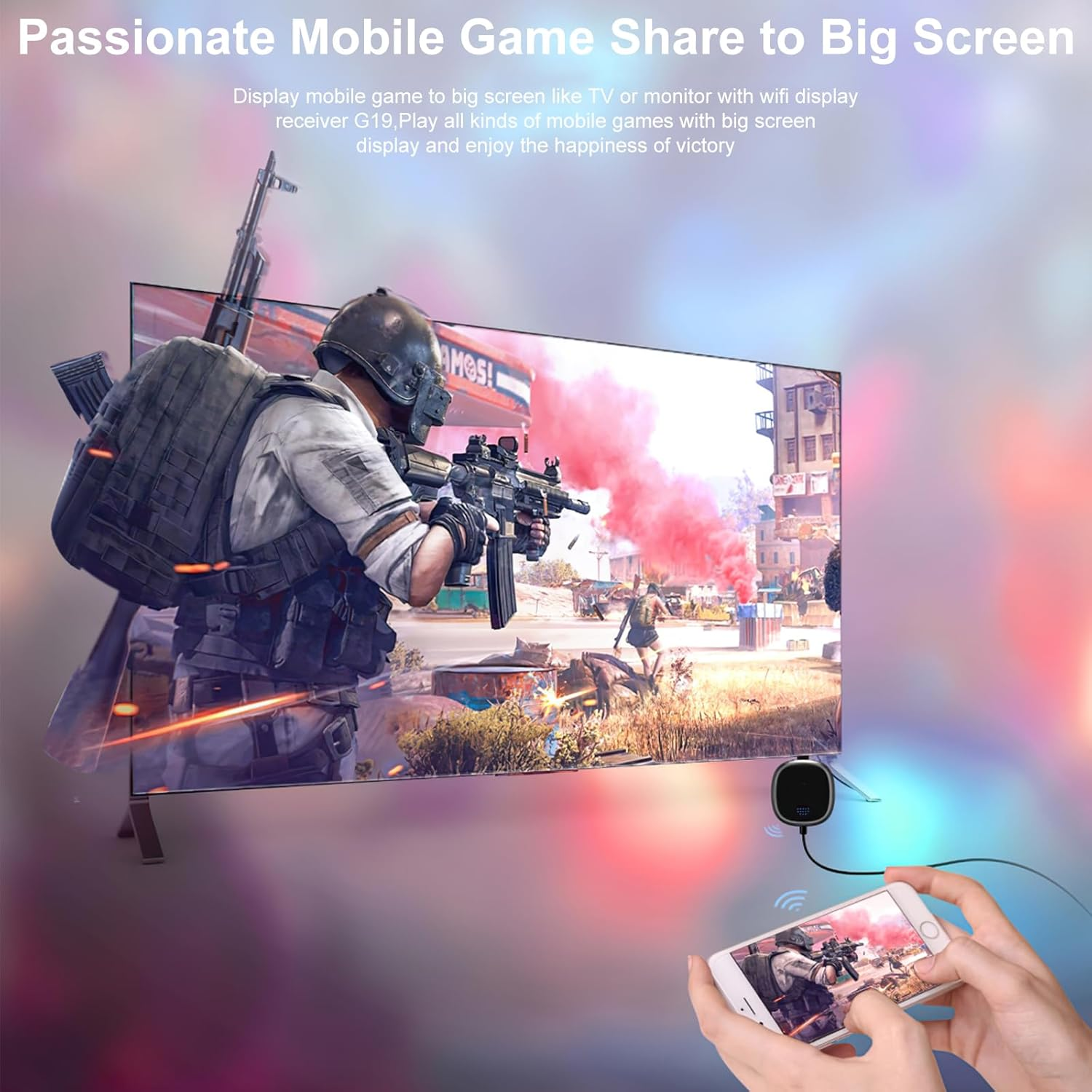 HUAJUN Wireless Video Receiver 5G 1080P,Wifi Dongle, HDMI Display Adapter for Ios/Android/Windows/Pc to HD Tv/Monitor/Projector/Mac image number 1