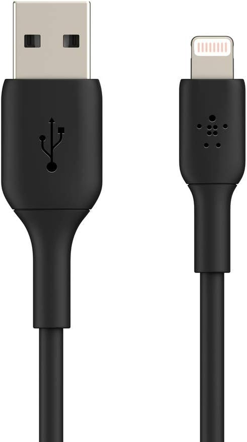 Belkin Boostcharge Braided Lightning Cable - 6.6Ft/2M - Mfi Certified Apple Iphone Charger USB to Lightning Cable 6Ft - Iphone Cable - Iphone Charger Cable - Apple Charger - USB Phone Charger - White