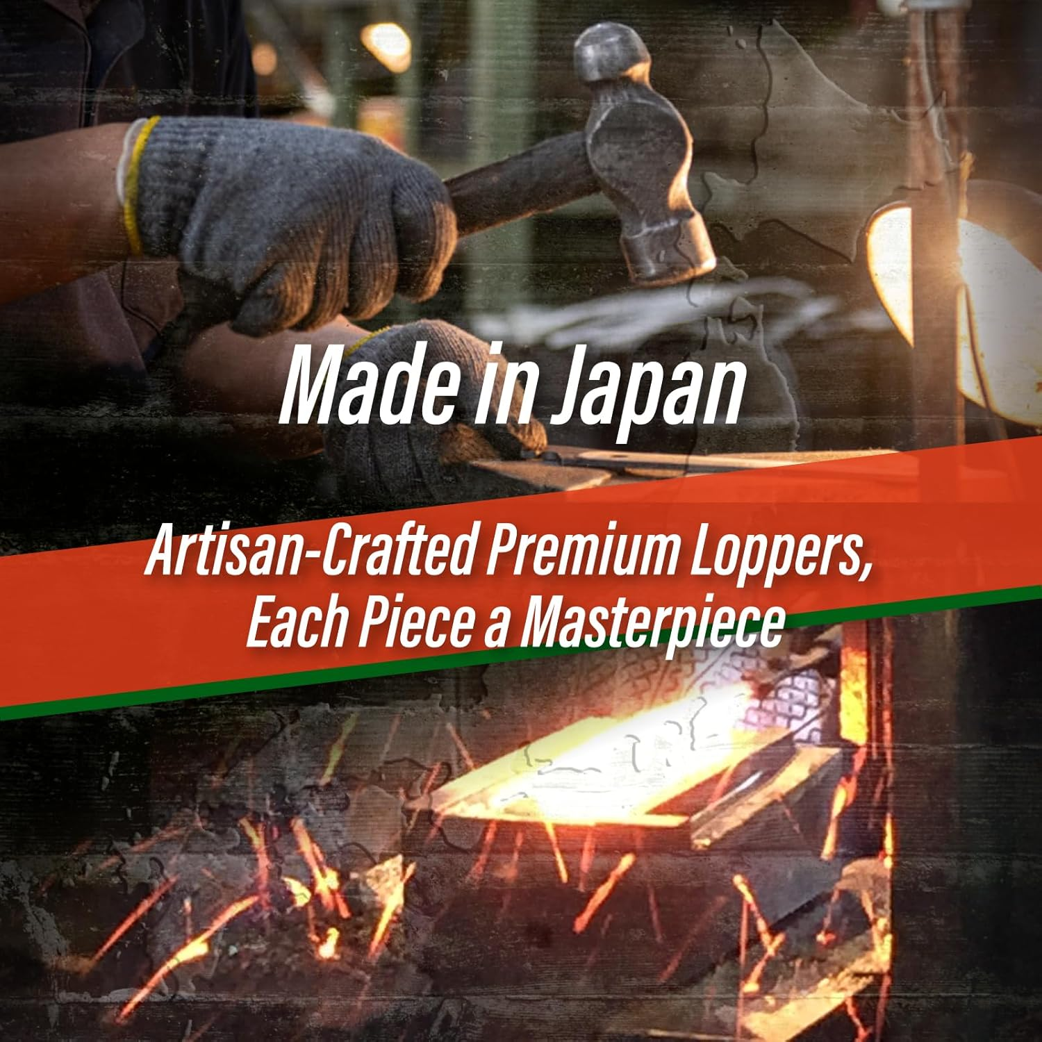 SUIZAN Anvil Hand Loppers 465Mm - Professional Japanese Branch Cutter Lightweight Compact Tree Trimmer Gardening Tools image number 5