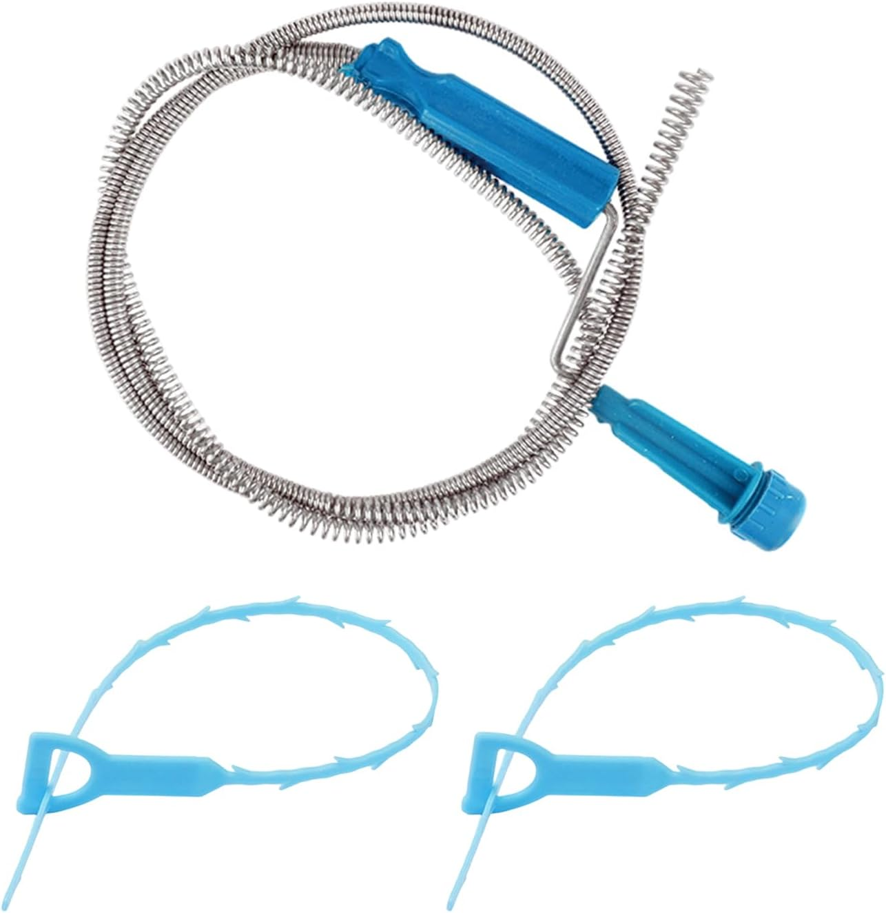 AIRTILY 1-Piece Spring Excavator, 2-Piece Excavator Hooks, Pipe Cleaning Tools, Household Items, Suitable for Sinks, Bathtubs, Drains image number 3