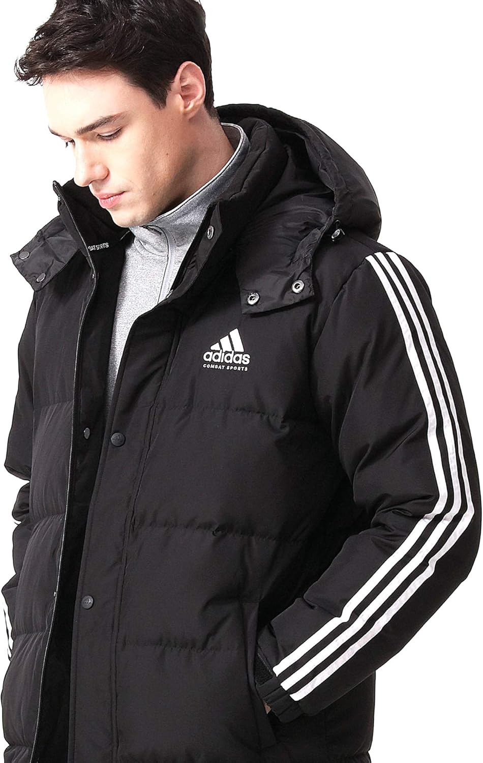 Adidas Combat Sports Winter Long Parka Coat - Black image number 2