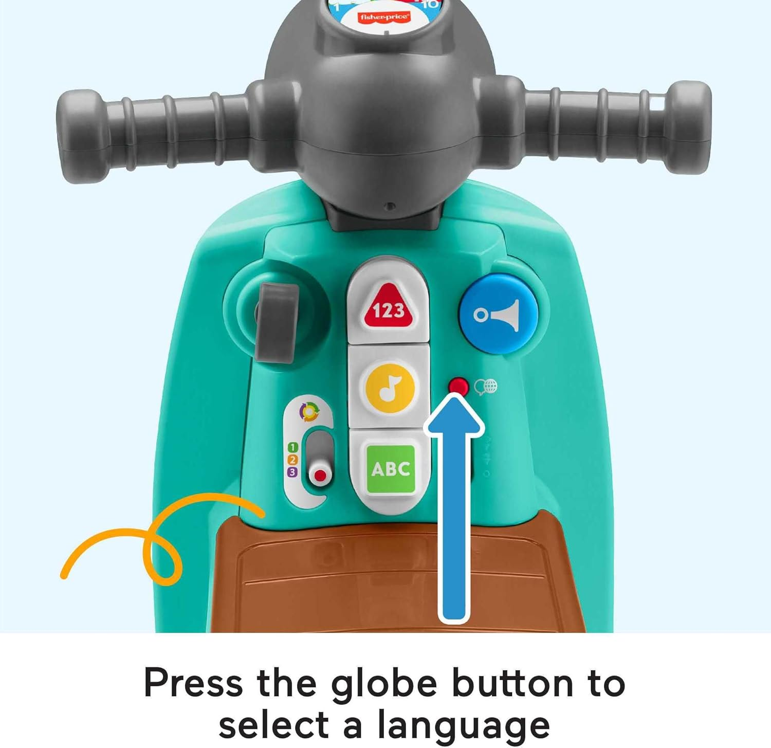 Fisher-Price Toddler Ride-On Toy Laugh & Learn Smart Stages Cruise along Scooter with Lights Music & Learning for Infants Ages 1+ Years image number 1