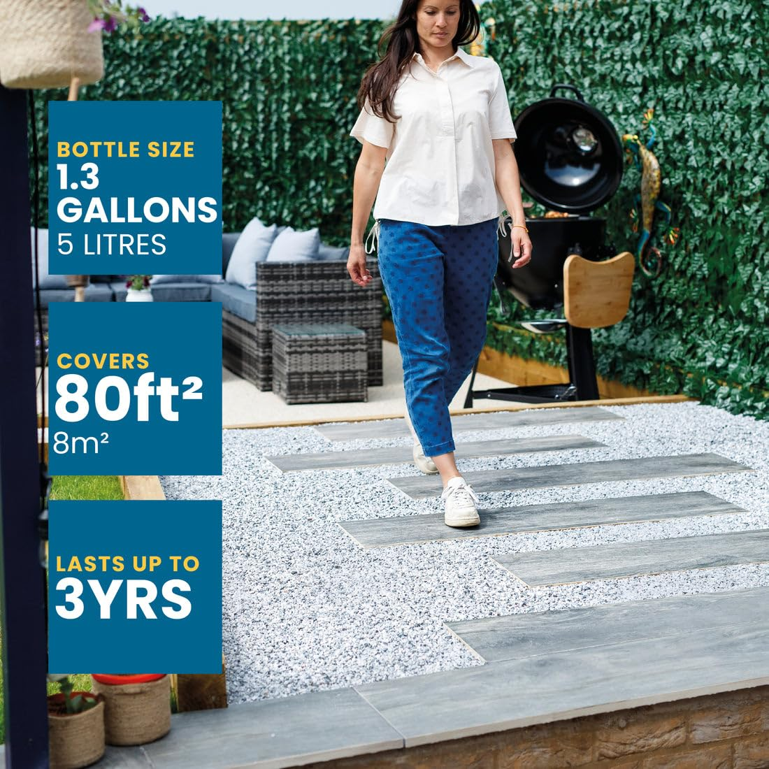 EASIHOLD - 5L XL Gravel Glue for Bonding Stones, Mulch and Gravel on Borders, Patios and Garden Paths. Lasts up to 3 Years, Non Toxic, Ready to Use. image number 4