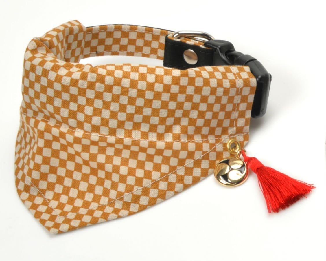 Dog Amo.K 940067-1 Bandana, Checkered S-YEL