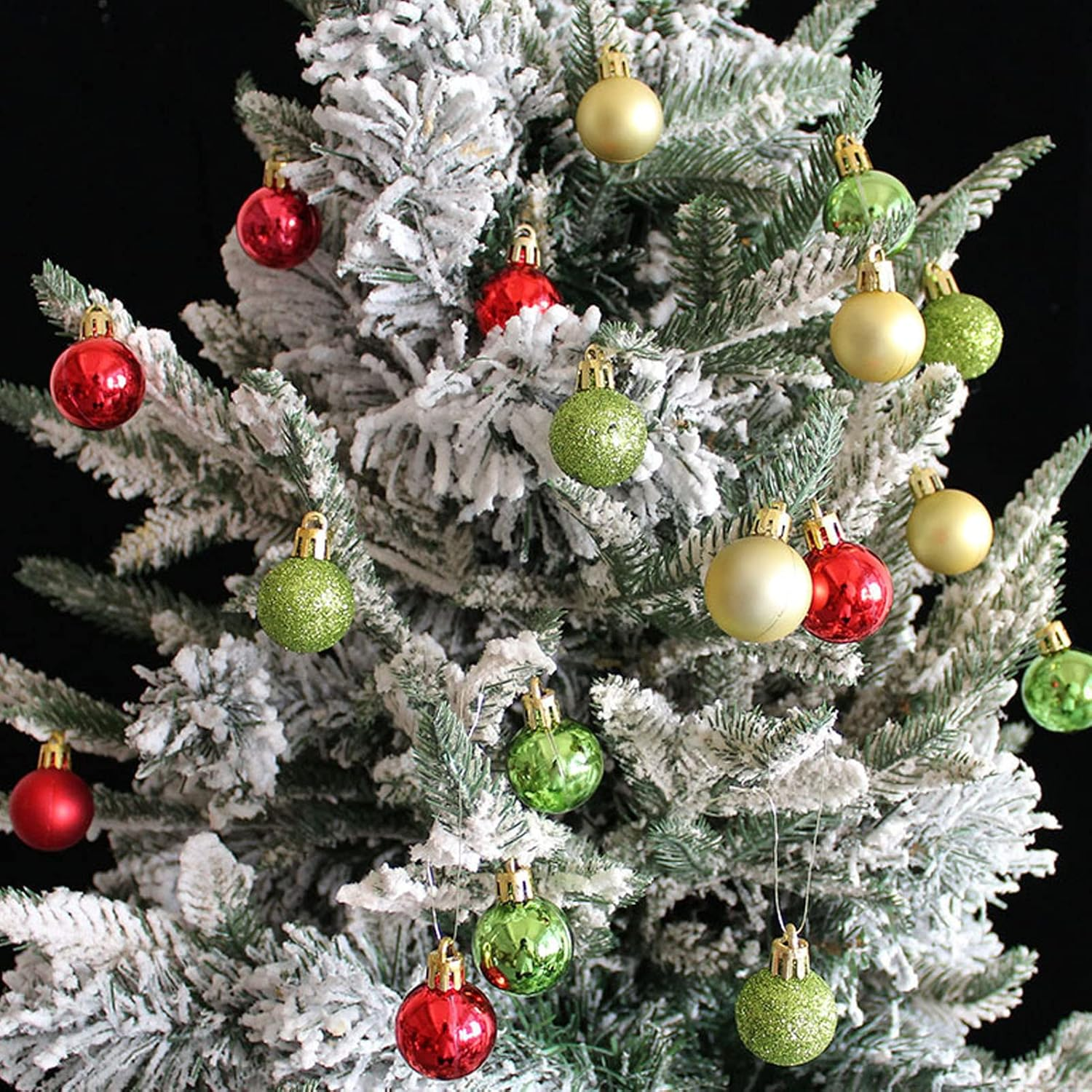 49PCS Mini Christmas Ball Ornaments, Mini Christmas Tree Decorative Balls Small Shatterproof Christmas Baubles for Xmas Christmas Tree, Christmas Wreath Ornaments and Party Decor image number 4