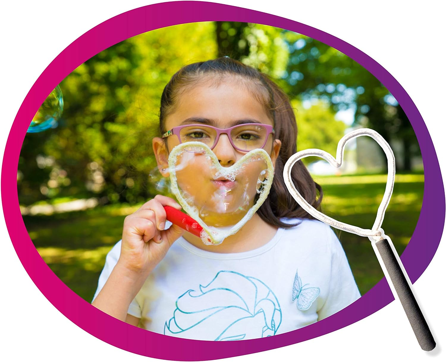 Dr Zigs Eco Giant Bubble Kit- Hand Wand Set - Huge Bubble Making Set, Fun Garden Toys for Kids, Toddlers & Adults, Soap Solution & Booklet Included, Made for Fun Outdoor Party Games image number 4