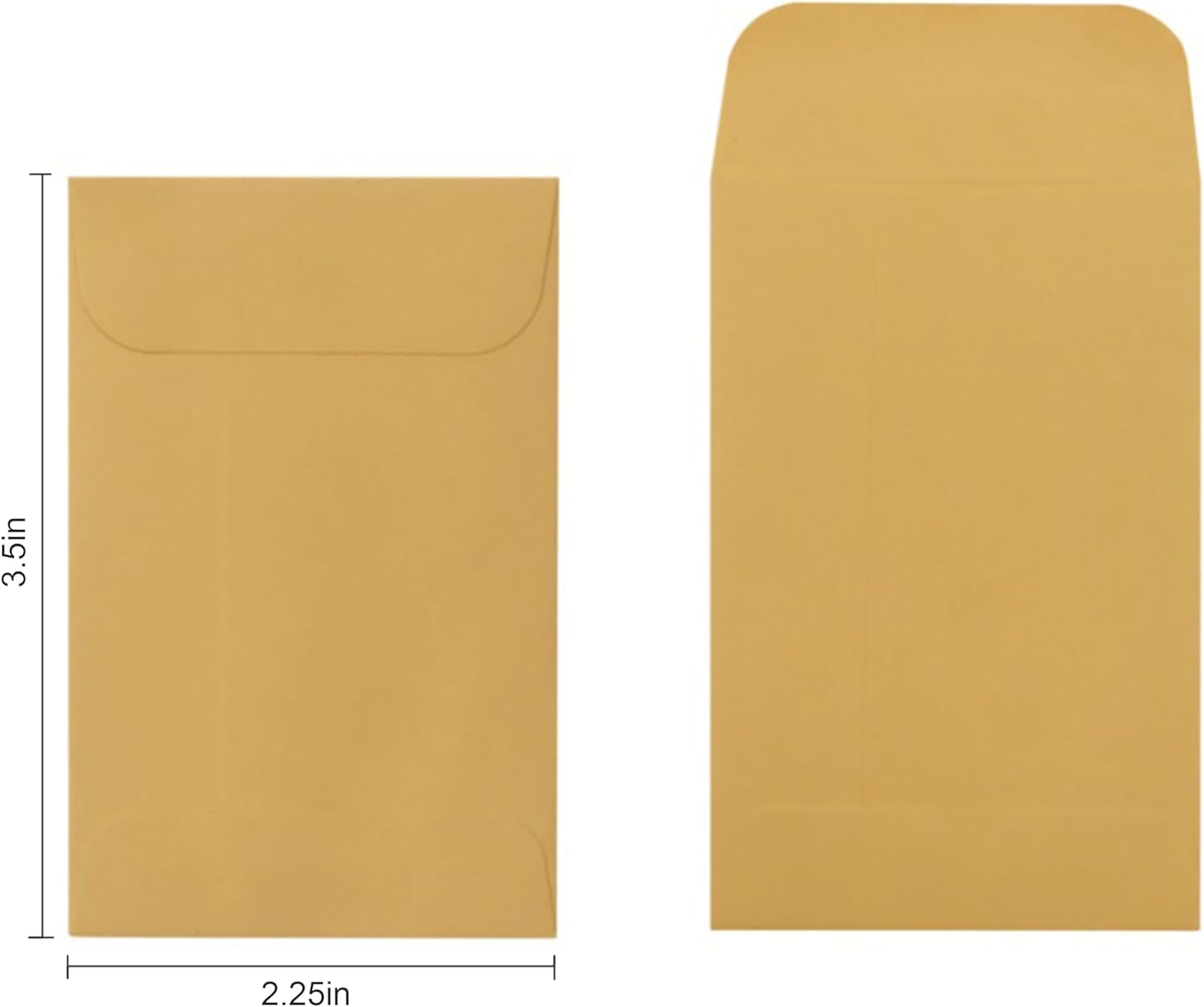 Kraft Paper Coin Envelopes, Self-Adhesive, 100 Pack, Small Size for Seeds and Stamps image number 4