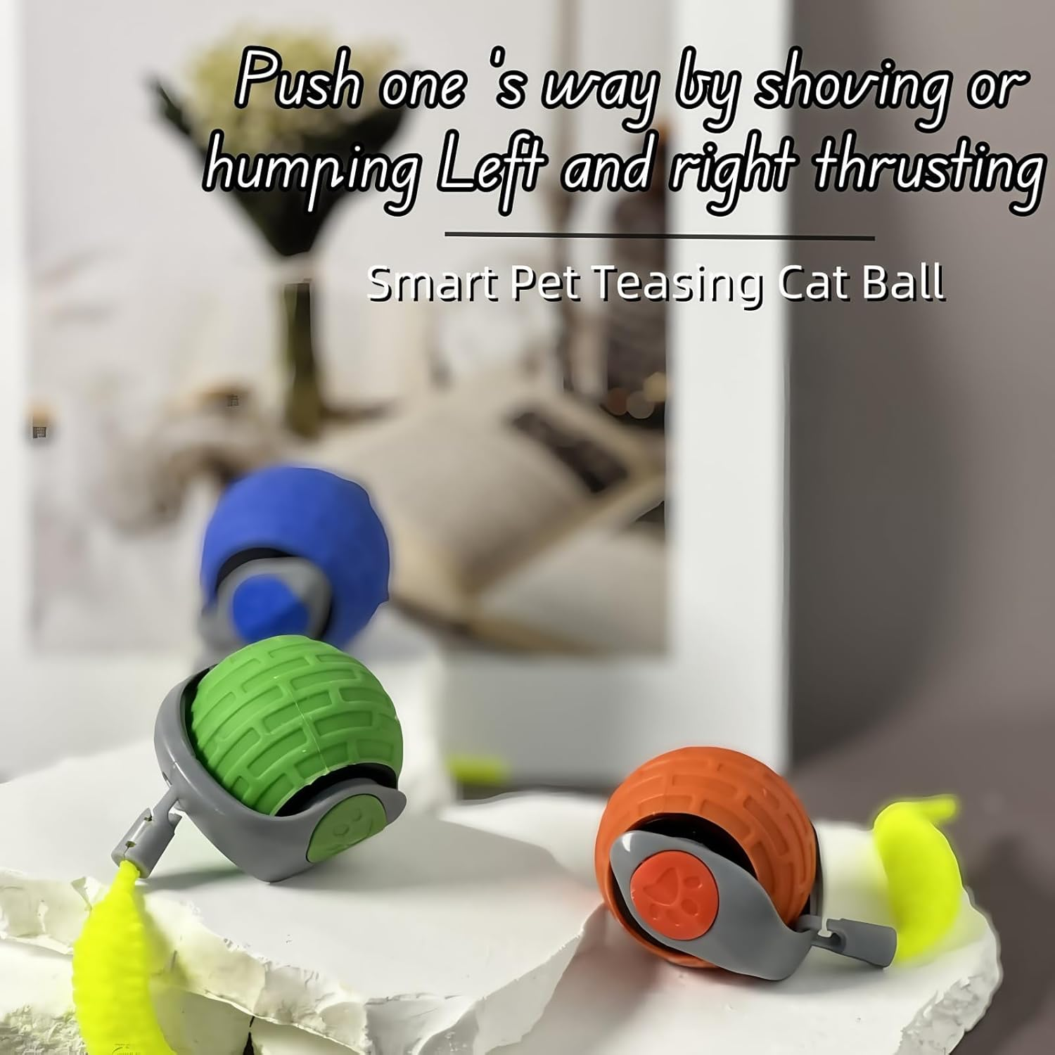 Interactive Cat Ball Toy, Electric Cat Ball Toy, 2025 Upgrade Interactive Cat Toy Ball, Automatic Moving Cat Toy Suitable for Active and Playful Cats (Tangerine) image number 1