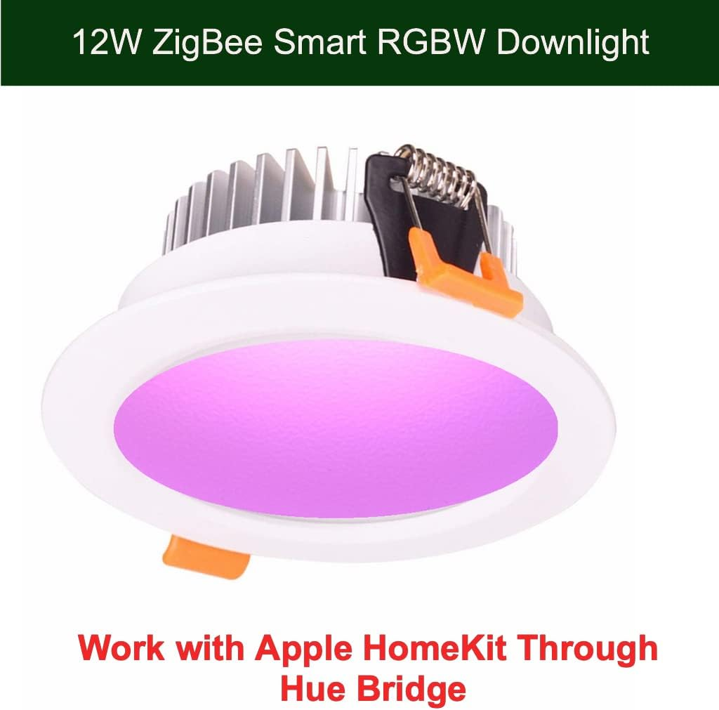 4Pcs Zigbee 12W Smart Colour and White LED Downlight Compatible with Alexa, Google Home, Hue and Home Kit image number 5