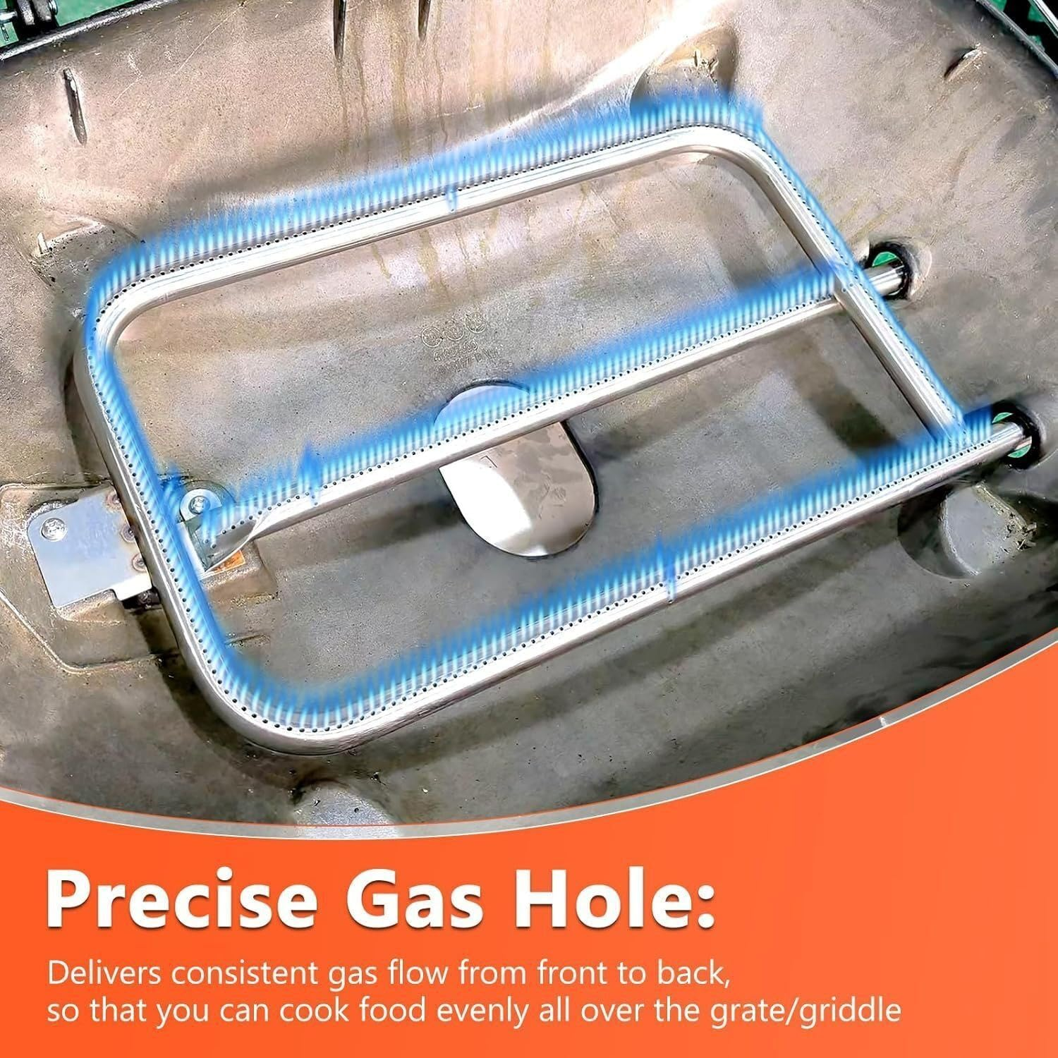 For Weber Q300 Q320 Q3000 Q3200 Stainless Steel Grill Burner Tube with Screw image number 4