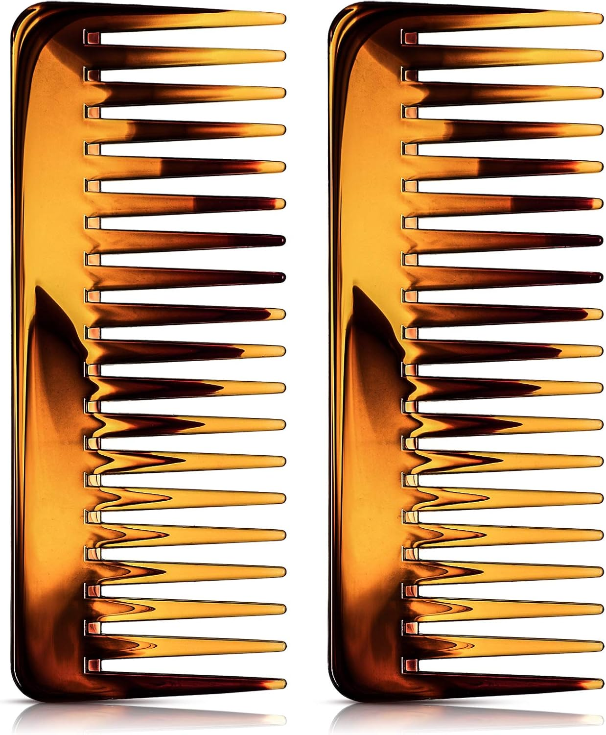 Patelai Large Hair Detangling Comb Wide Tooth Comb for Curly, Long, Wet or Dry Hair, No Handle, Anti-Static, Plastic, Unisex, White