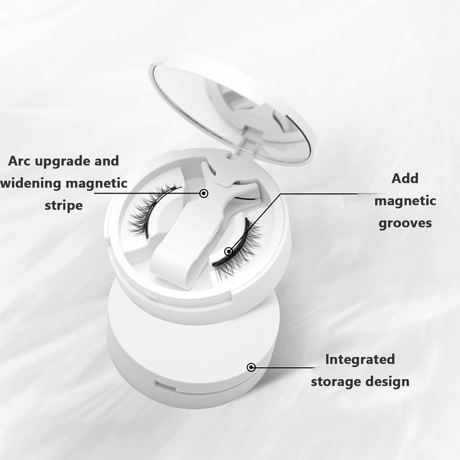 SYGELER Magnetic Eyelashes, Soft Natural Look Magnetic Lashes Kit, Magnets False Eyelashes with Applicator Reusable No Glue Needed Eyelashes Easy to Wear and Remove image number 4