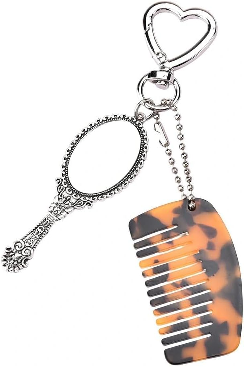 Acetate Keychain for Women Leopard Bag Charm Key Chain for Handbag Crossbody Bag Phone Car Keyring Accessory