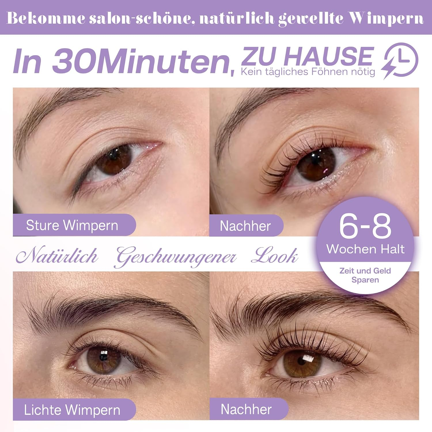 CALAILIS Eyelash Lifting Set, 2025 Updated Lash Lifting Set, Eyelash Extension Kit, Professional Eyelash Lifting, Natural & Thicker, Suitable for Salon and Home Use image number 4